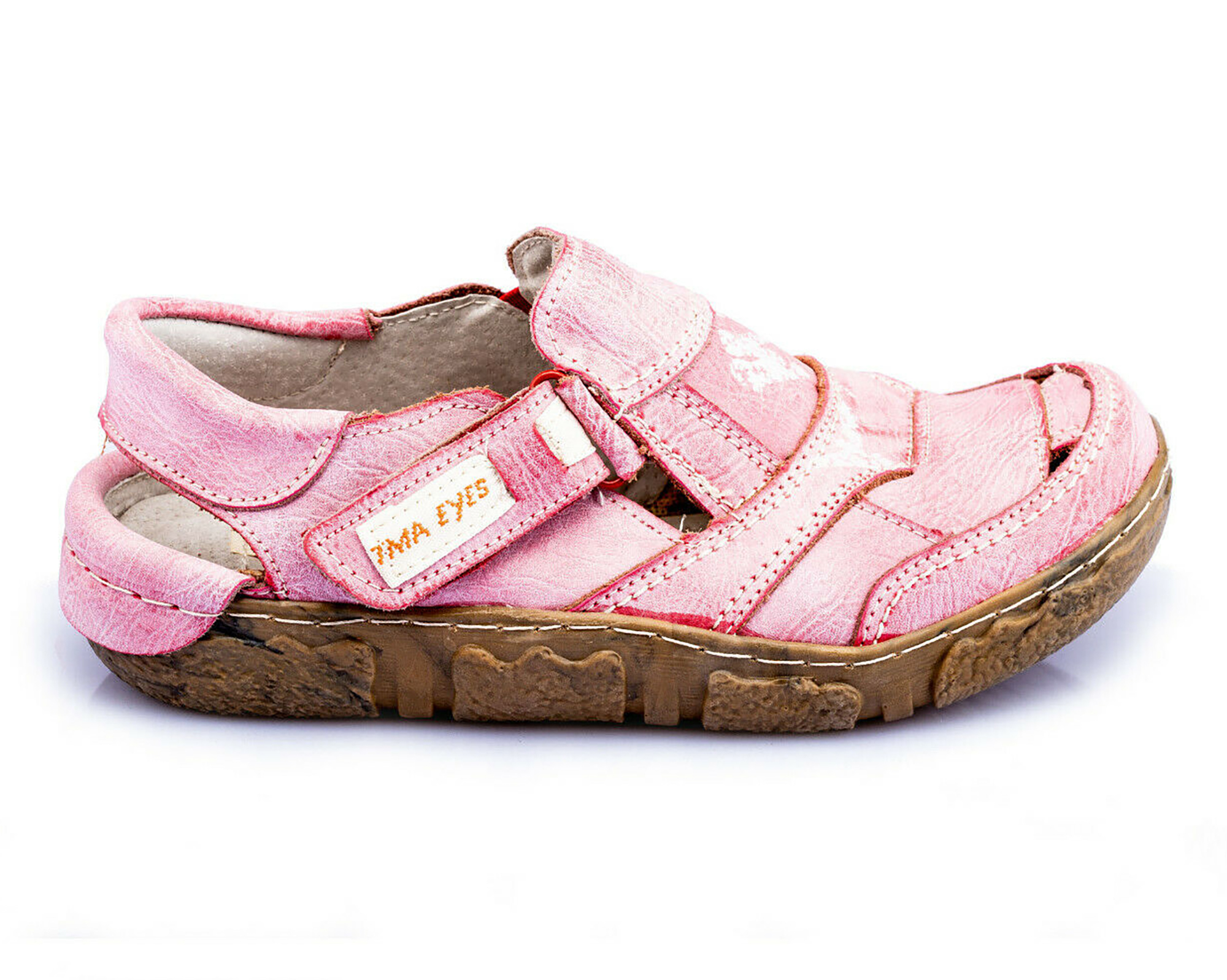 Damen Sandalen | TMA 7668 | komfortable Sandaletten | Halbschuhe | Echtleder | rot | Größen 36 - 42