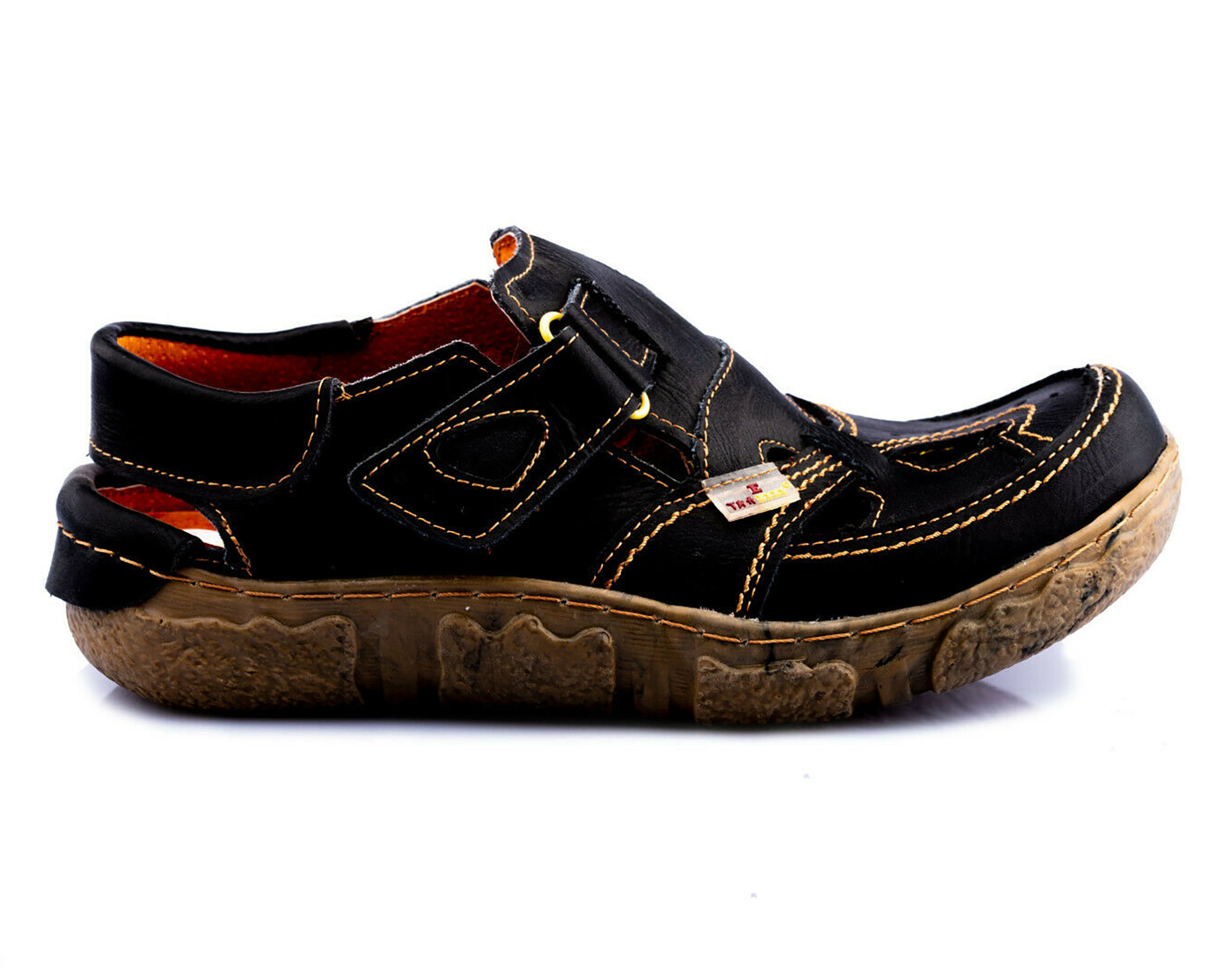 Damen Sandalen | TMA 7088 | komfortable Sandaletten | Halbschuhe | Echtleder | schwarz | Größen 36 - 42