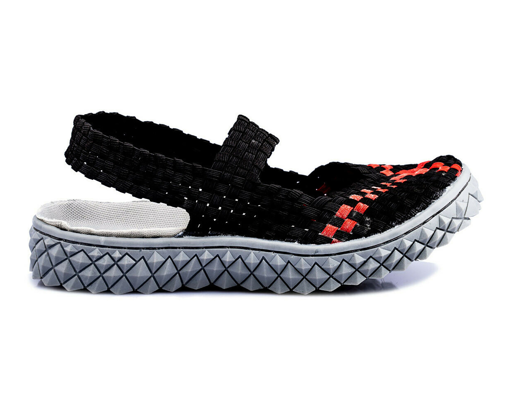 Damen Sandalen | TMA 140302 | komfortable Sandalen | Badelatschen | elastisch | schwarz | Größen 36 - 42