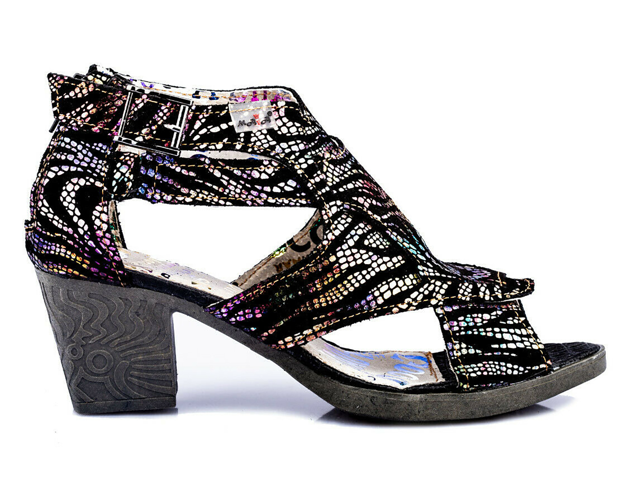 Damen Sandalen | TMA 1101 | elegante Sandaletten | Pumps | Echtleder | schwarz | Größen 36 - 42
