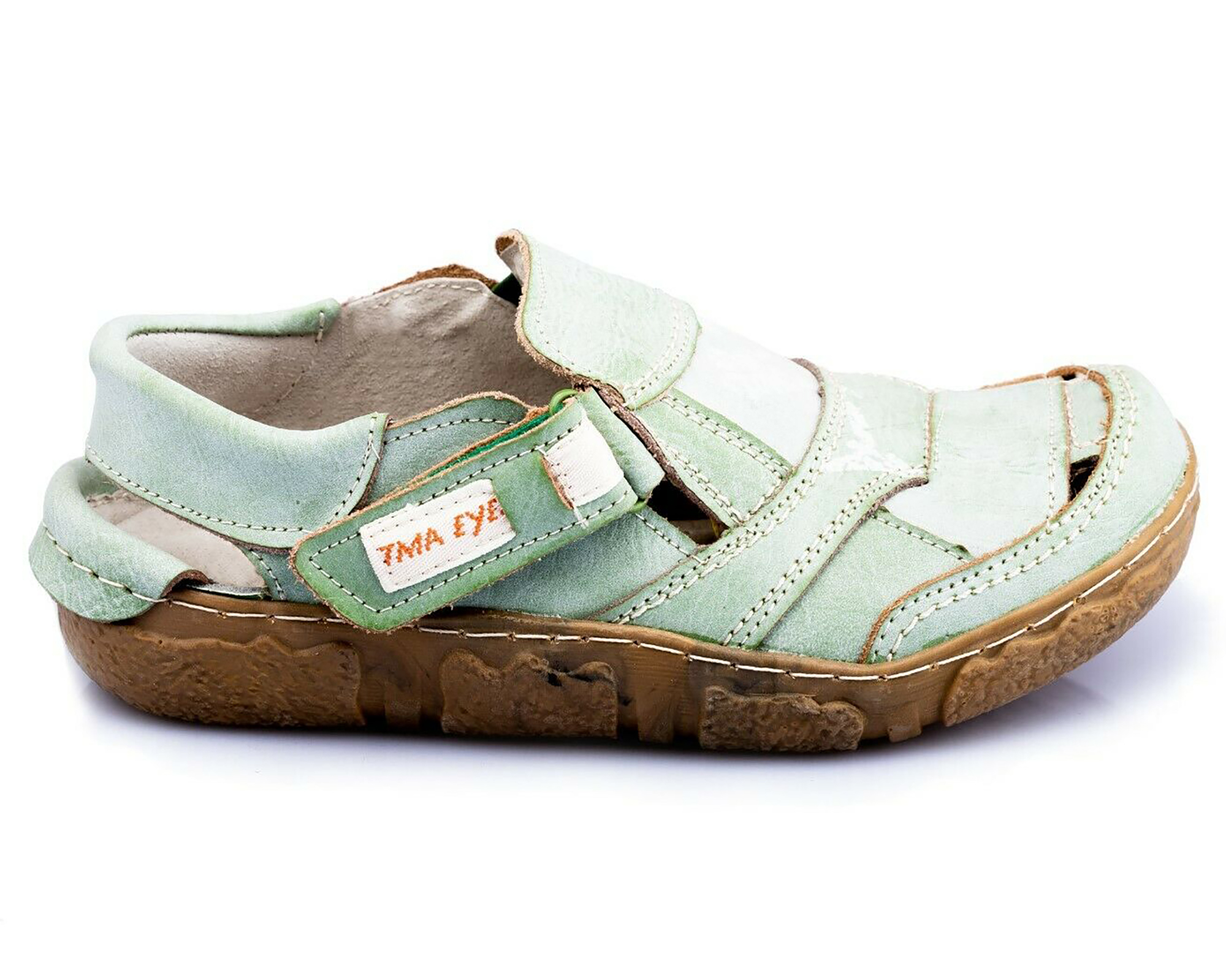 Damen Sandalen | TMA 7668 | komfortable Sandaletten | Halbschuhe | Echtleder | grün | Größen 36 - 42