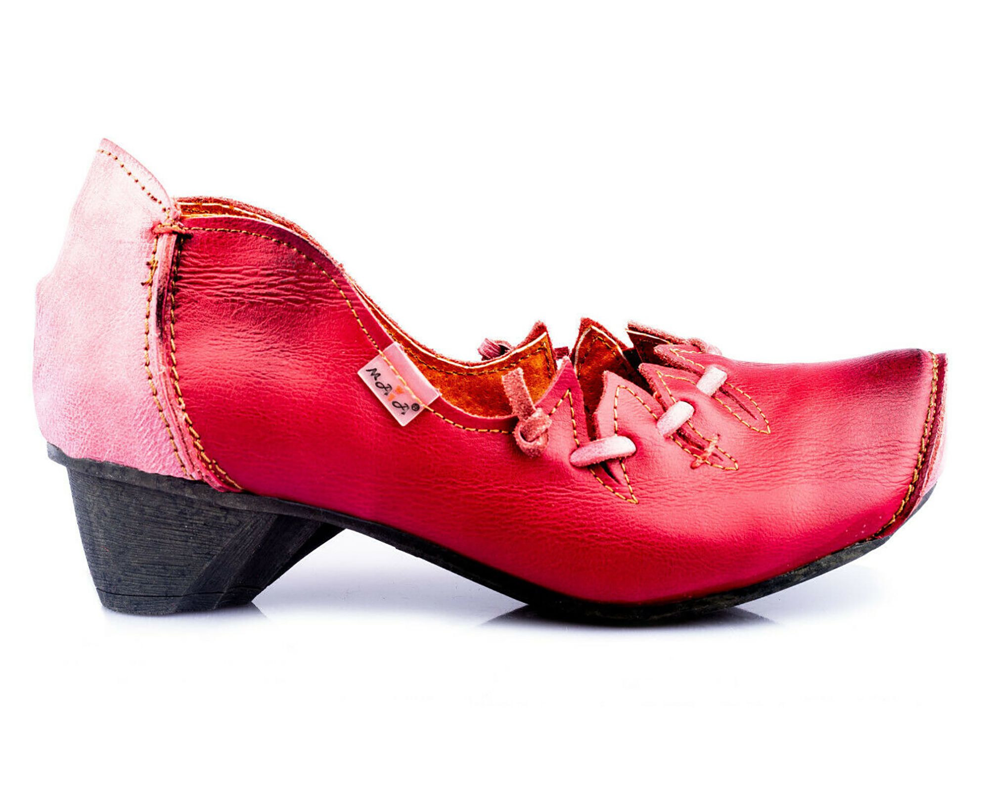 Pumps | TMA 8787 | Damen Halbschuhe mit Absatz | Echtleder Schuhe | rot | Größen 36 - 42