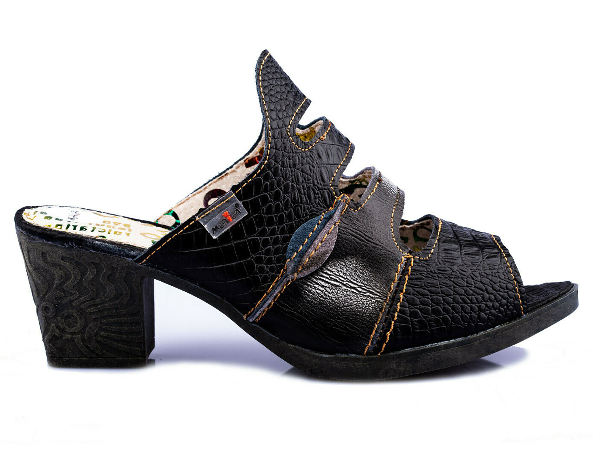 Damen Sandalen | TMA 1171 | elegante Sandaletten | Pumps | Echtleder | schwarz | Größen 36 - 42