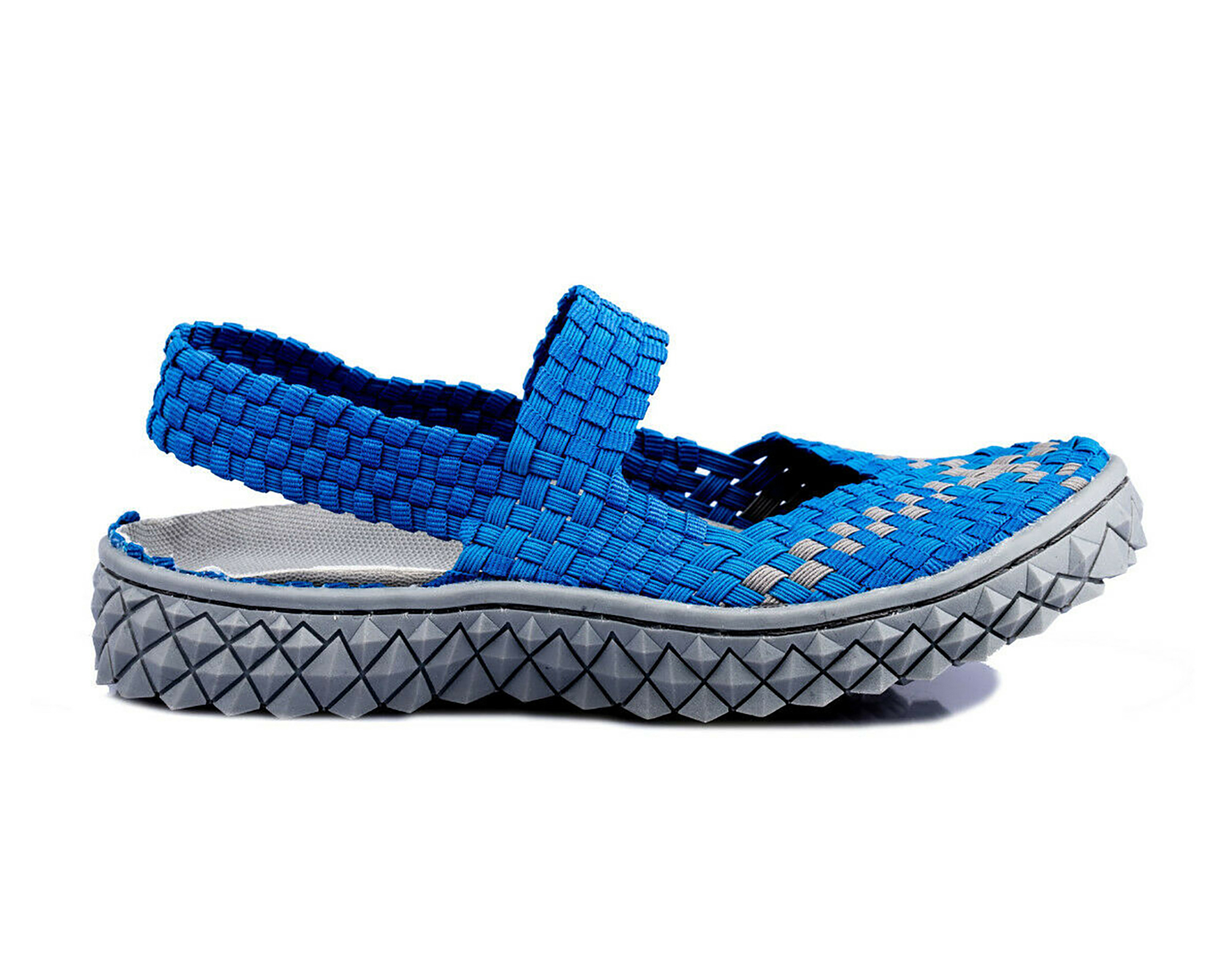 Damen Sandalen | TMA 140302 | komfortable Sandalen | Badelatschen | elastisch | blau | Größen 36 - 42