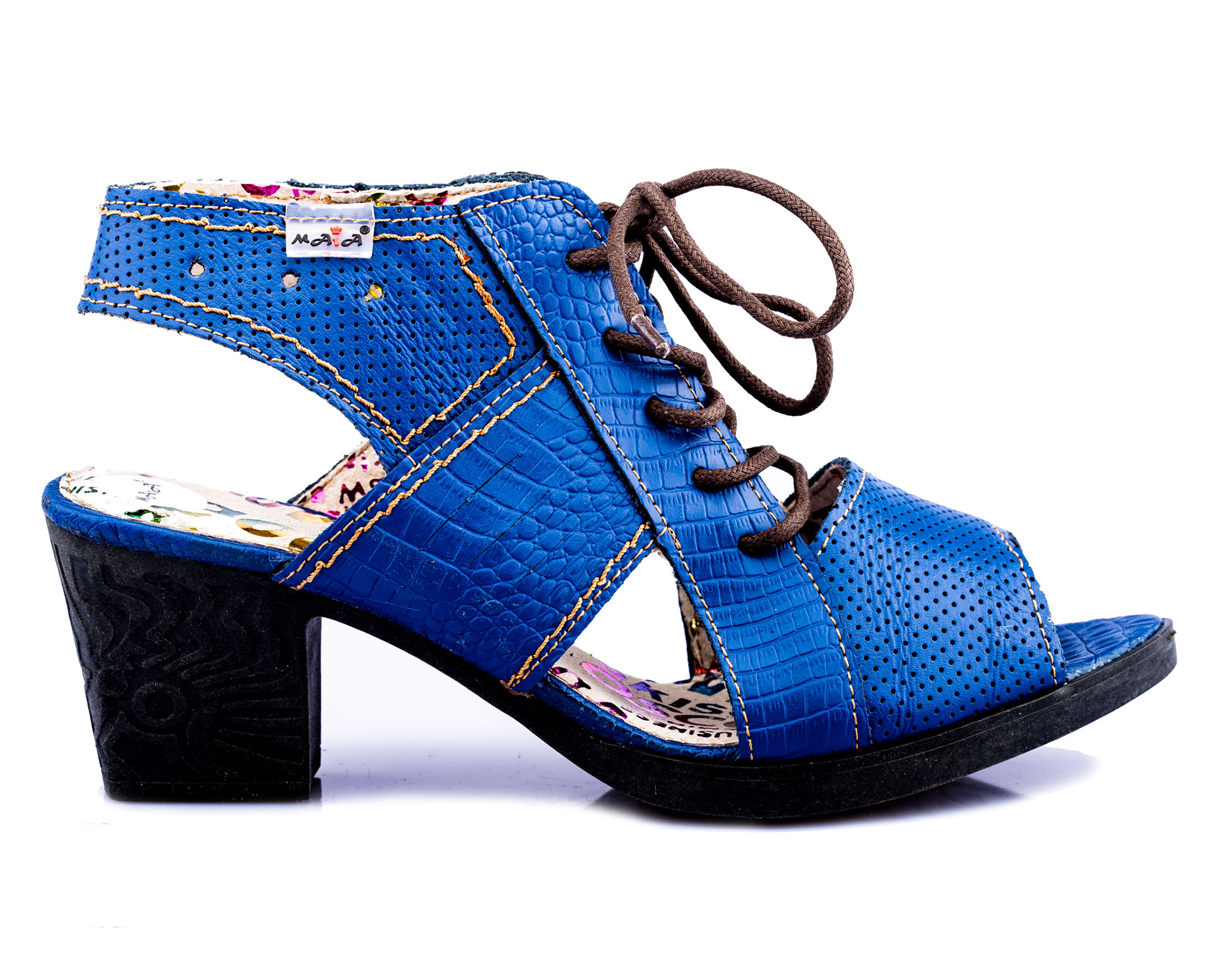 Damen Sandalen | TMA 1166 | elegante Sandaletten | Pumps | Echtleder | blau | Größen 36 - 42