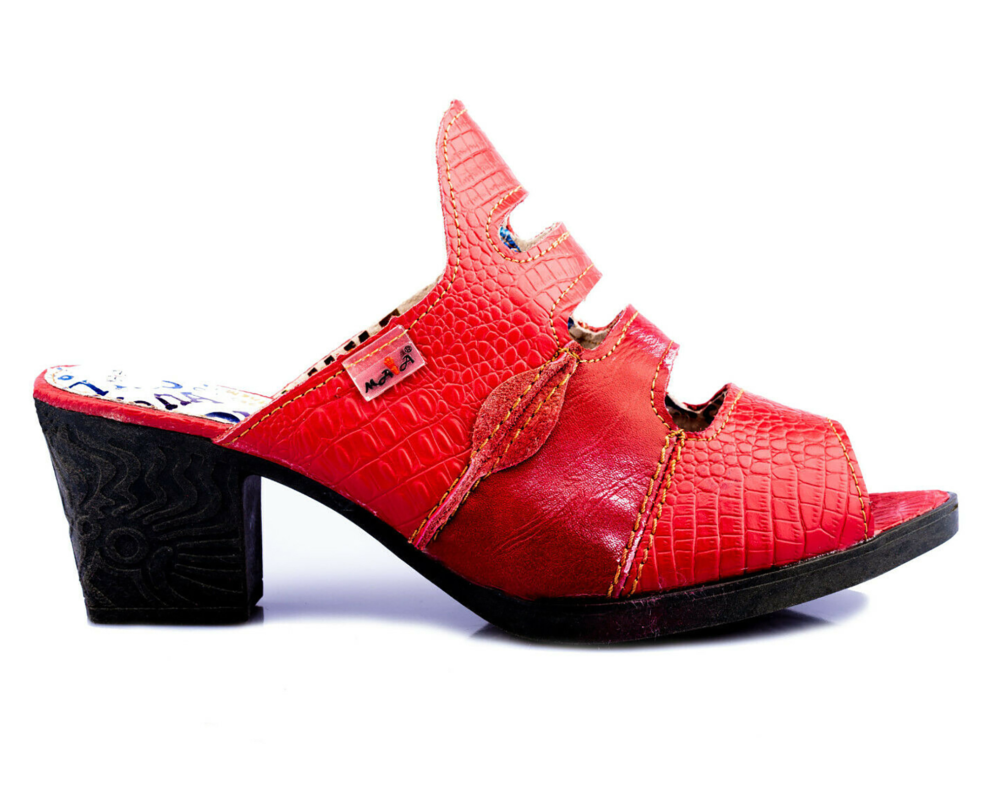 Damen Sandalen | TMA 1171 | elegante Sandaletten | Pumps | Echtleder | rot | Größen 36 - 42
